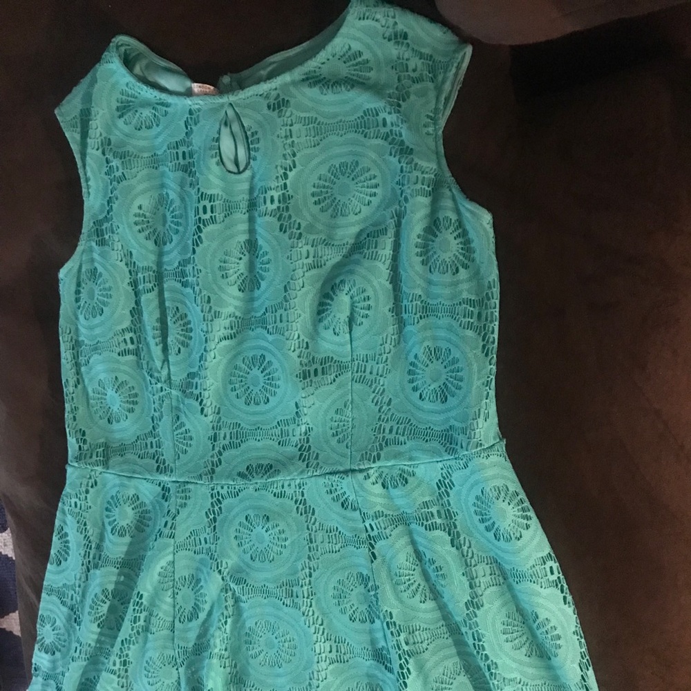 Turquoise Lace Dress